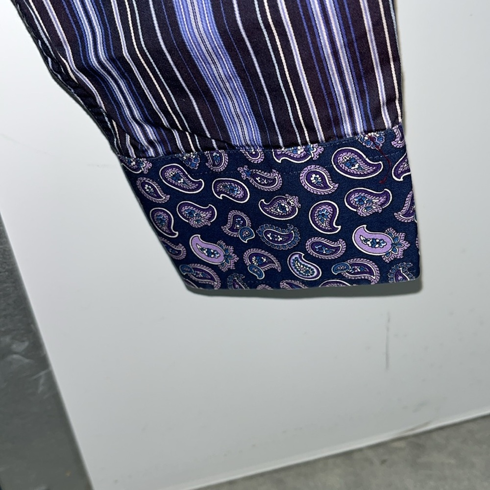 Etro Men’s Dress Shirt Size 38 (US 15) - Picture 7 of 14